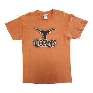 Vintage Texas Longhorns Dropshadow Shirt‎ Orange Size Medium Viatran Heavyweight